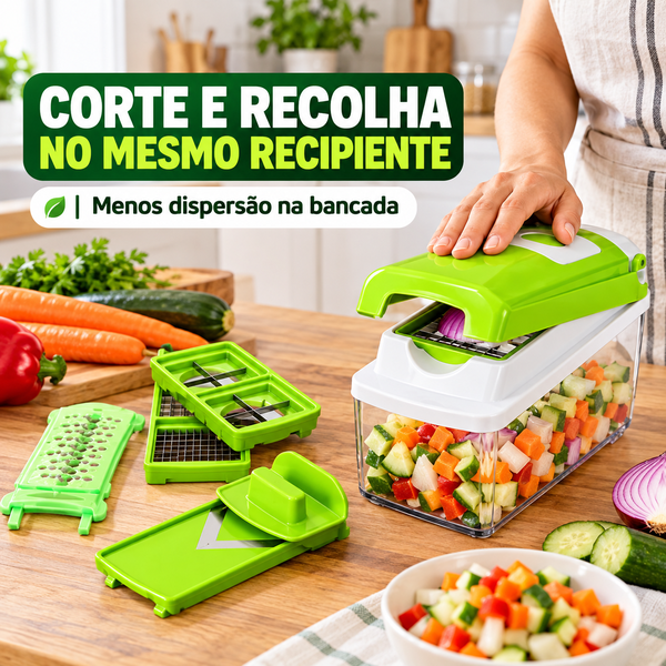 ChopSwift | Cortador de Legumes Multifunções 1,5 L