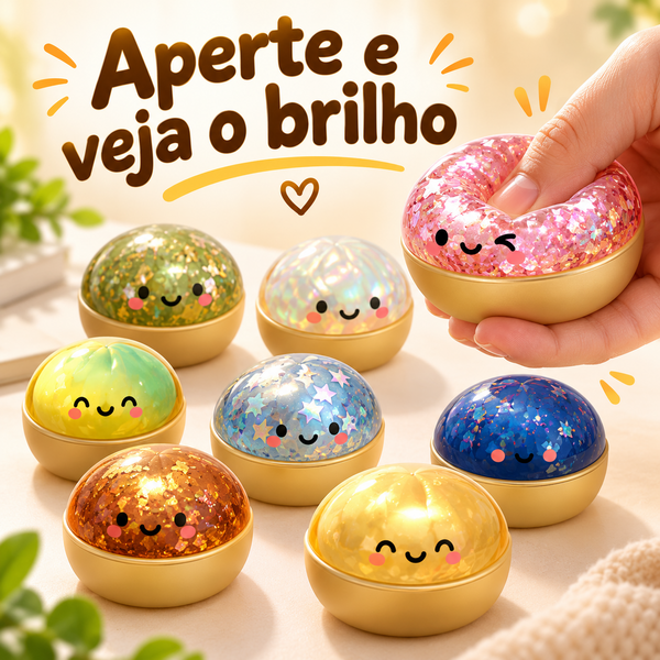Bola de Pressão em Formato de Bolinho com Efeito Flash