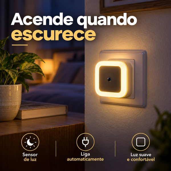 Sem fio led night light sensor de iluminação mini