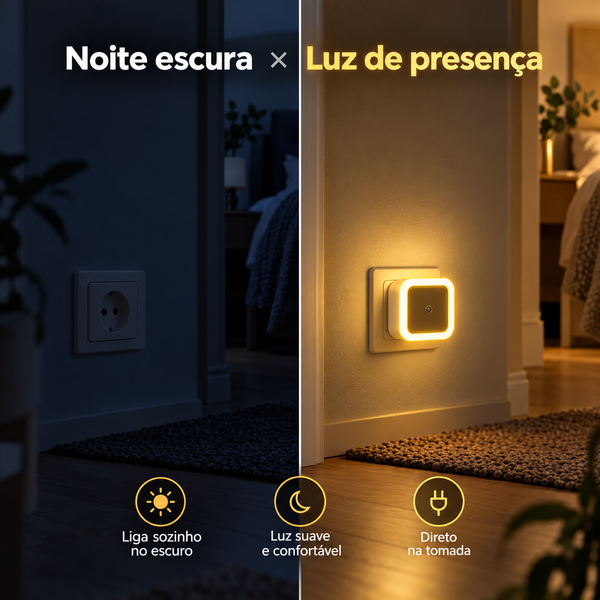 Sem fio led night light sensor de iluminação mini