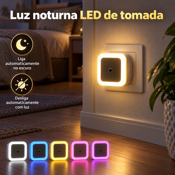 Sem fio led night light sensor de iluminação mini