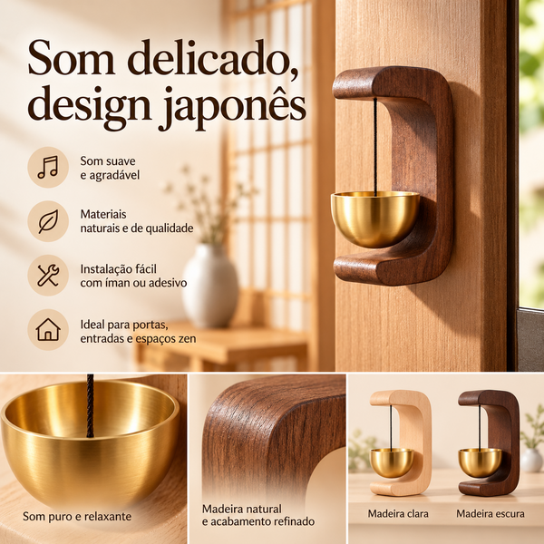 Sinos de Vento Japoneses de Madeira