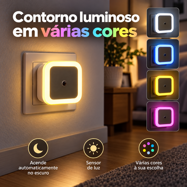 Sem fio led night light sensor de iluminação mini